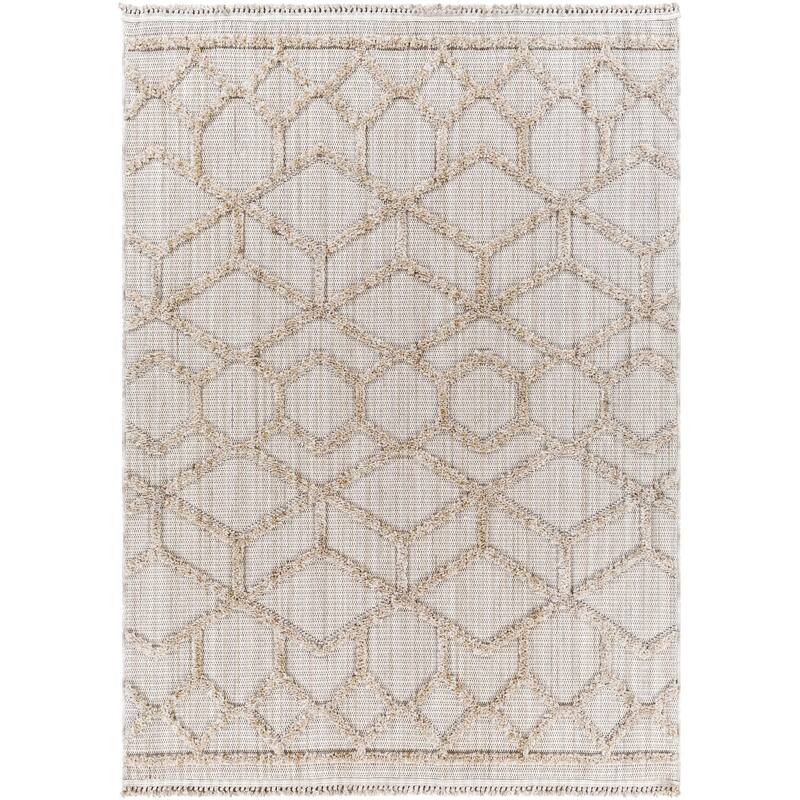 Livabliss Casual Zaragoza Diamond Area Rug - 7'10" x 10' - Beige