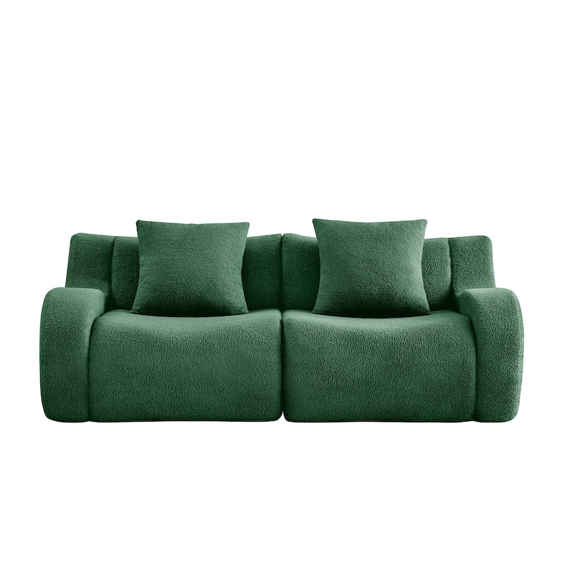 GDF Studio - Fairford 2-Seat Modular Sofa With Curved Armrests & Non-Slip Base