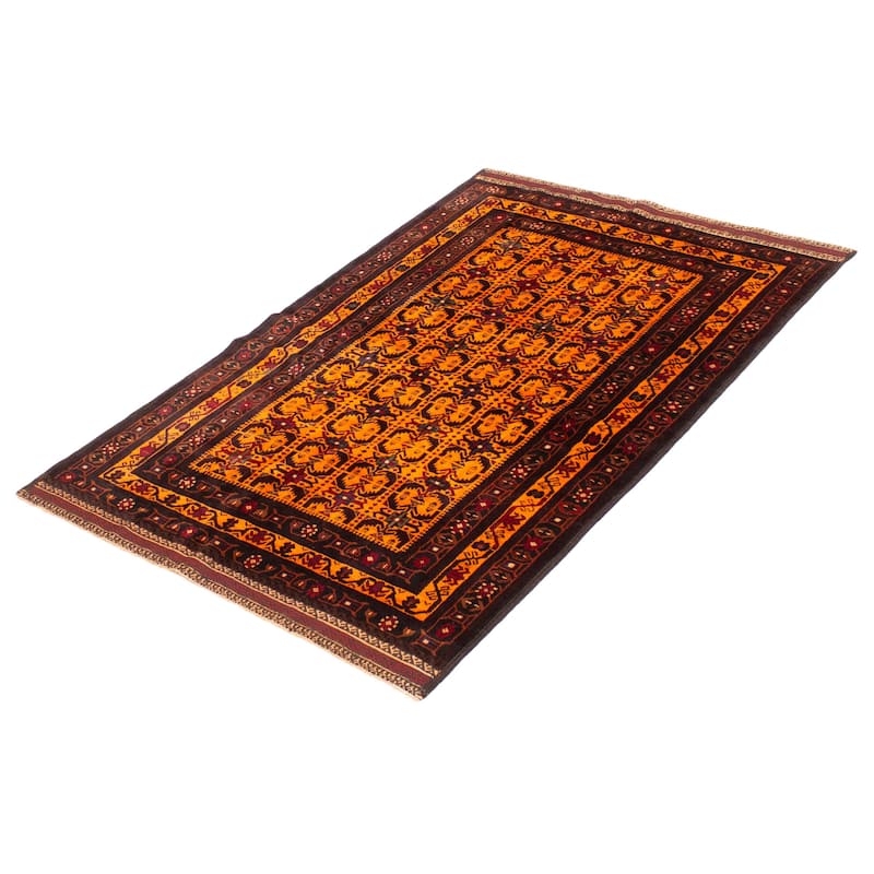 Teimani Orange Rug 4'4" x 6'9" - 4'4 x 6'9