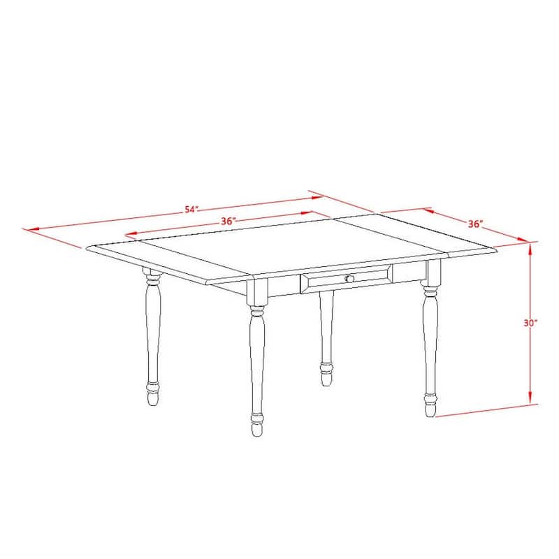 East West Furniture Dining Table Set Consists of a Rectangle Kitchen Table and Padded Chairs, Mahogany (Pieces Options)