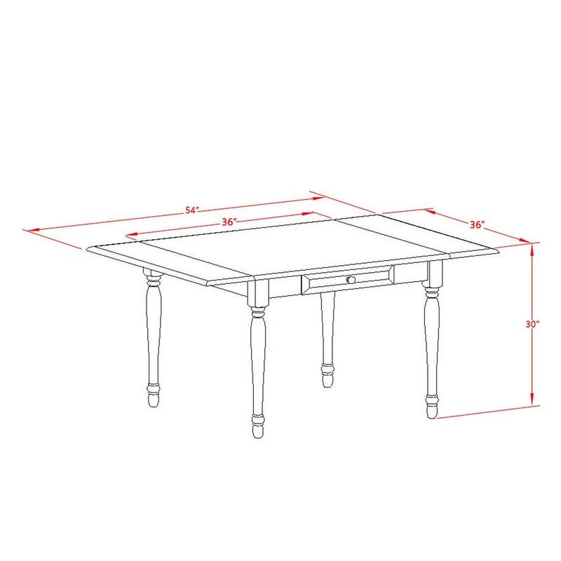 East West Furniture Dining Table Set Contains a Rectangle Kitchen Table and Parson Chairs, Mahogany (Pieces Options)