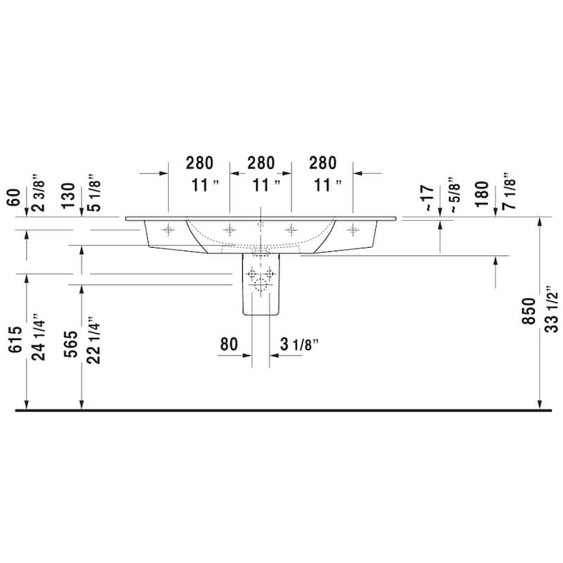 Duravit ME by Starck 0.8/1.6 GPF Toilet Tank Only - Top Flush Button