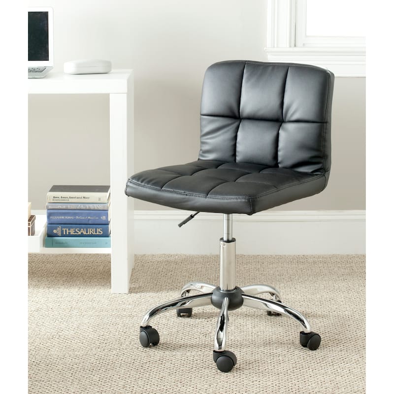 SAFAVIEH Regena Black Desk Chair - 18.3" x 21.9" x 31.5" - 18Wx22Dx32H