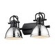 preview thumbnail 2 of 0, Duncan 2 Light Bath Vanity - 16.5"x8.5" 16.5"x8.5" - Matte Black