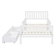 preview thumbnail 8 of 6, Wood Platform Bed with 3 Guardrails and 2 Drawers