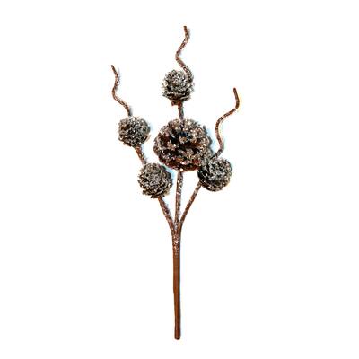 12" Pine Cone Pick, Set of 6 - 12