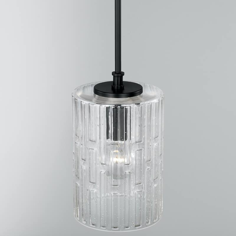Emerson 7" 1-light Pendant w/ Embossed Seeded Glass