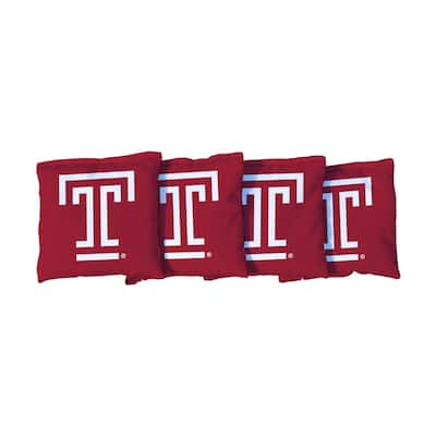 Temple University Owls Red Cornhole Bags