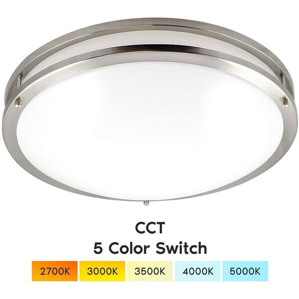 Luxrite 18 Inch Led Flush Mount Ceiling Light Color Temperature Selectable 2700k 3000k 3500k 4000k 5000k Overstock 30135849
