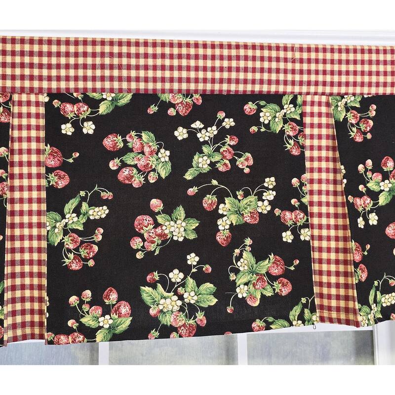 RLF Home Strawberry Pleated Valance