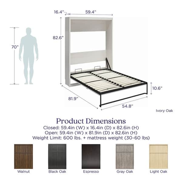 dimension image slide 3 of 3, Signature Sleep Paramount Murphy Bed