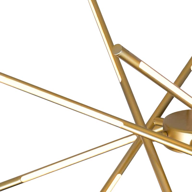 Oskil Integrated LED 31in Satin Gold Chandelier - Satin Gold