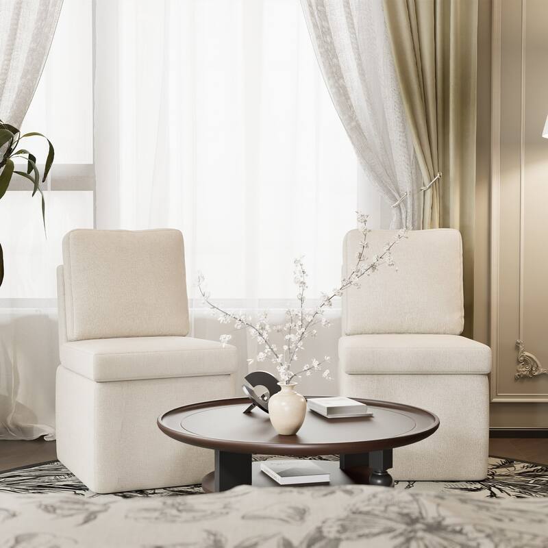 Modern Upholstered Dining Chair with Storage