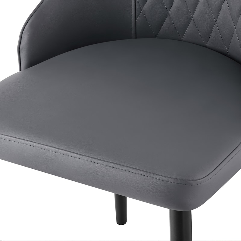 Faux Leather Upholstered Dining Chairs Set of 2 - 35.63"H x 17.72"W x 17.32"D