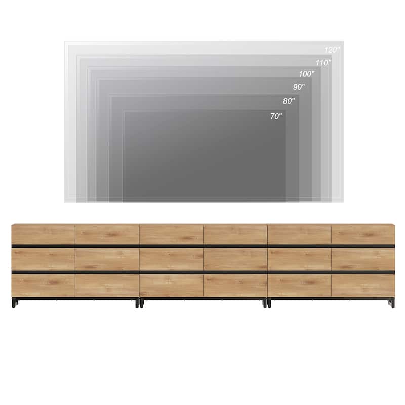 WAMPAT Modern Buffet Sideboards, Sideboard Buffet Cabinet with 6 Drawers , Coffee Bar Storage Cabinet for Kitchen