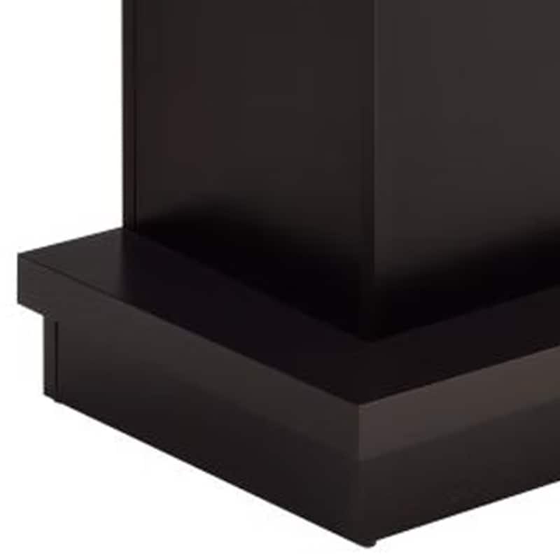 Contemporary Sofa Table With Pedestal Base, Cappuccino Brown