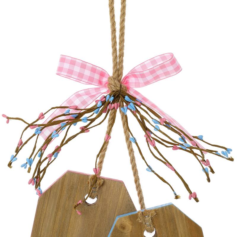 Glitzhome 24"H Wooden Valentine's Day/Patriotic/Americana/Easter Doorknob Hanging Decor