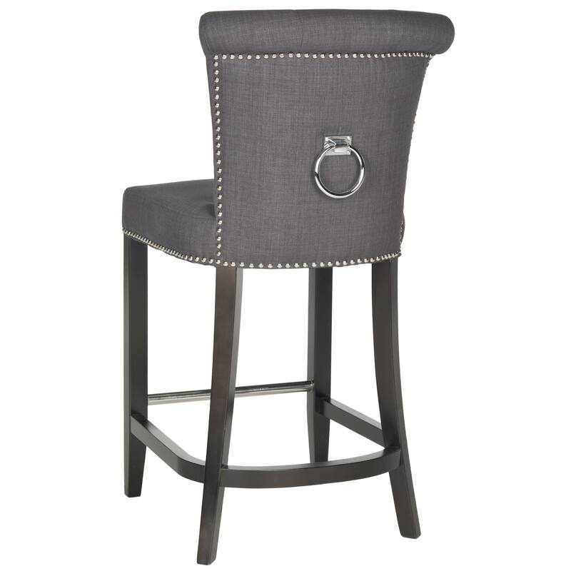 SAFAVIEH Deedee Charcoal Ring Counter Stool - 19.6" x 24.2" x 39.8" - 20Wx24Dx40H