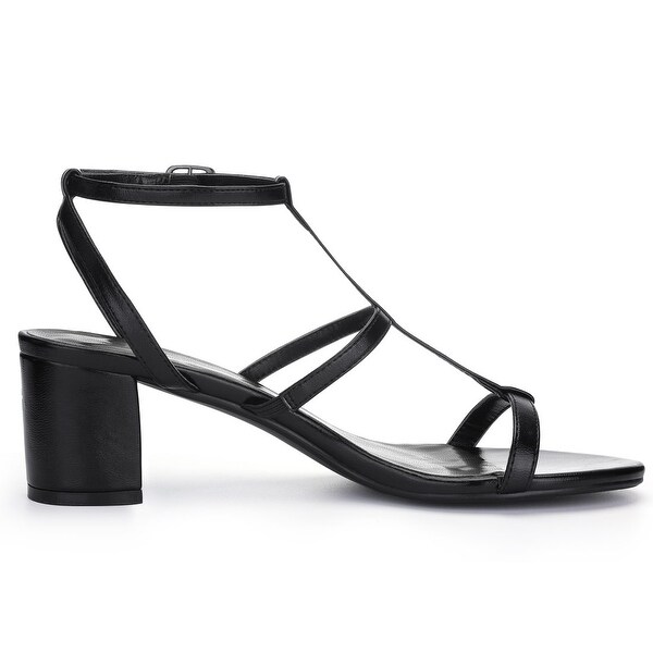 mid block heel sandals white