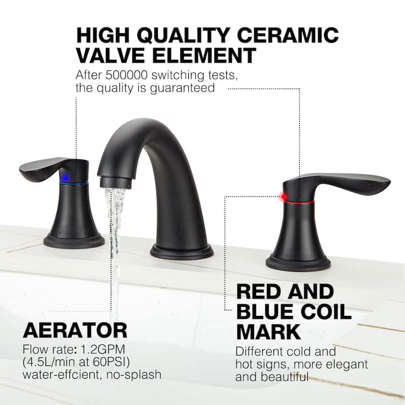 Bathroom Faucet for Sink 3 Holes with Pop up Drain