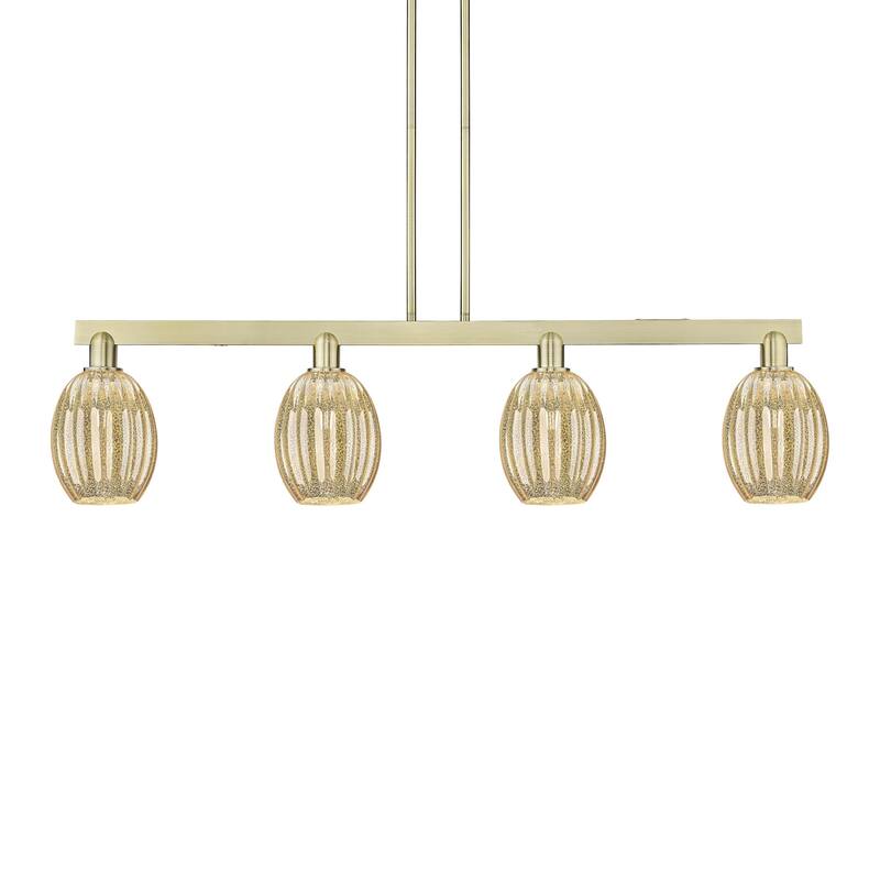 Innovations Lighting 716-4I-12-48 Preston Linear Preston 4 Light 48" - Antique Brass / Mercury
