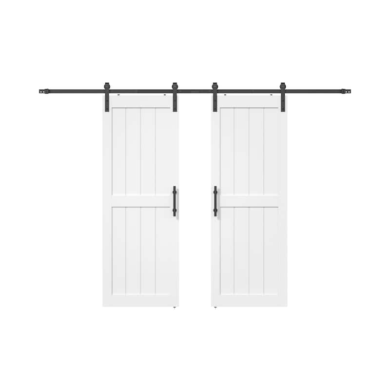 Sanding 30in./32in./36in./42in./48in.x 84in.MDF Barn Door With Sliding Hardware Kit ,Covered with Water-Proof PVC Surface