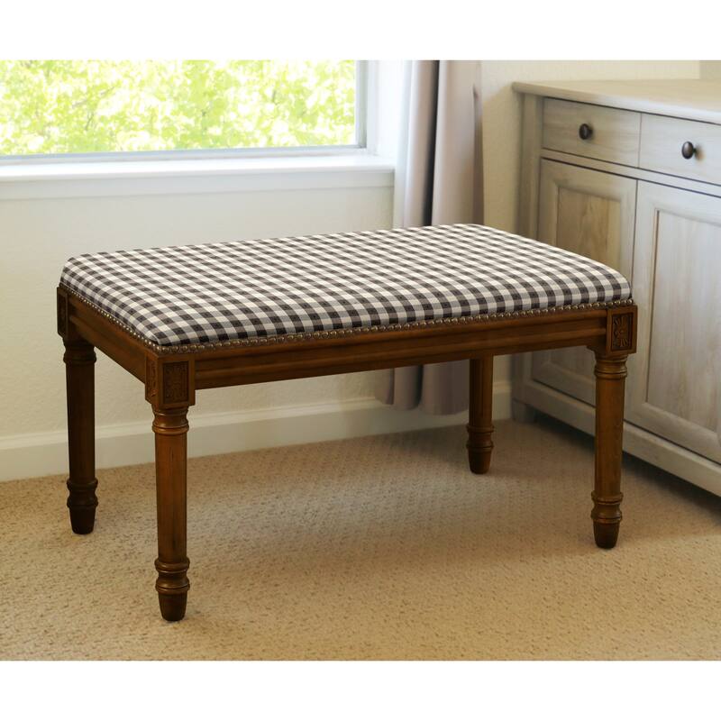 Black Gingham Bench