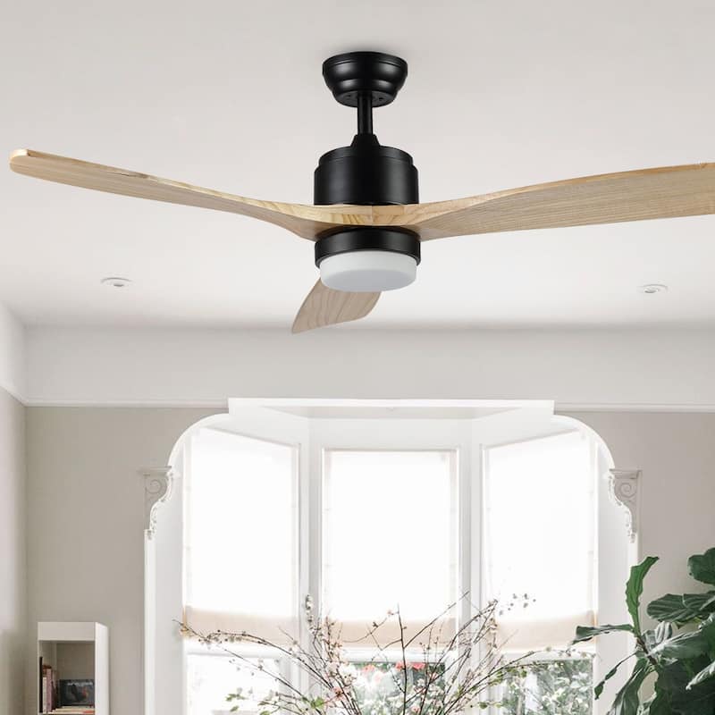 SAFAVIEH Lighting Vencin Coffee 3-speed LED Ceiling Fan with Remote - 52" W x 52" L x 14.75"-19.75" H