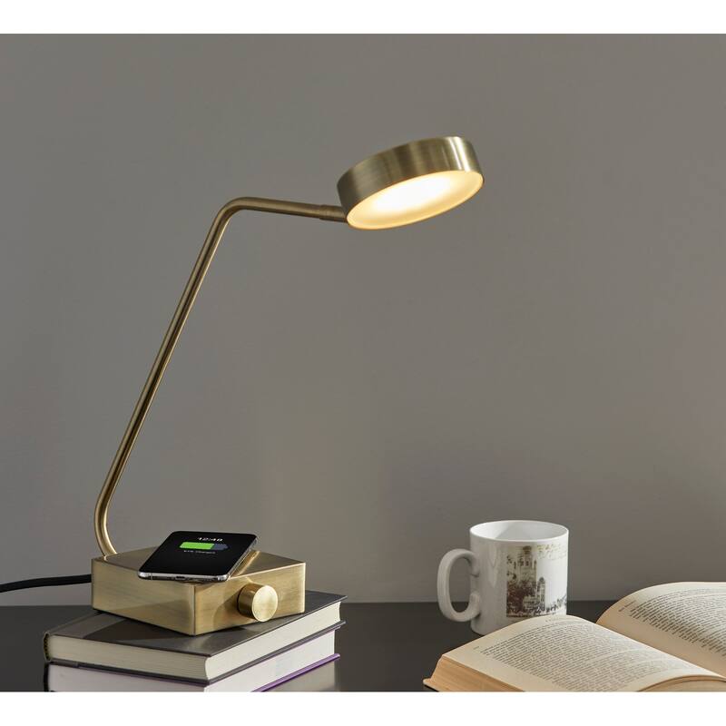 Conrad LED Desk Lamp with AdessoCharge Wireless Charging Pad