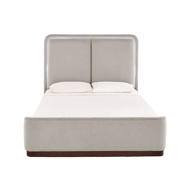 Noe Fabric Upholstered LED Platform Bed by iNSPIRE Q Modern