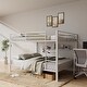 preview thumbnail 12 of 20, Heavy Duty Metal Bunk Bed, Built-In Ladder, Safety Rails, No Boxspring White