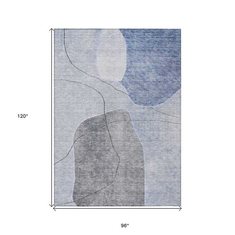 HomeRoots Abstract Transitional Rectangle Outdoor Rug