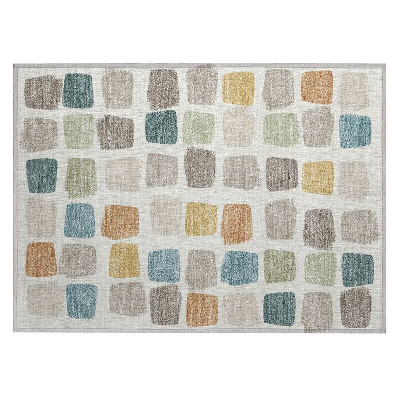 Machine Washable Indoor/ Outdoor Casual Hoppy Chantille Rug