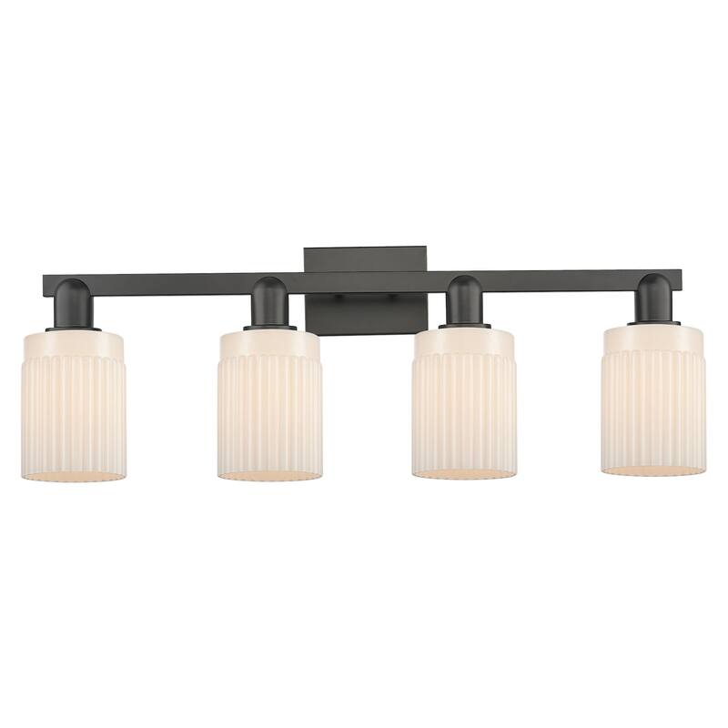 Innovations Lighting 716-4W-11-32 Hadley Vanity Hadley 4 Light 32" - Matte Black / Matte White