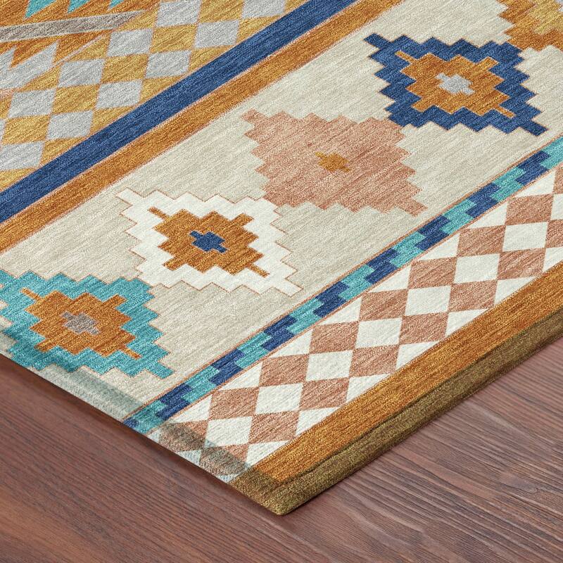 Machine Washable Indoor/ Outdoor Global Clemente Chantille Rug