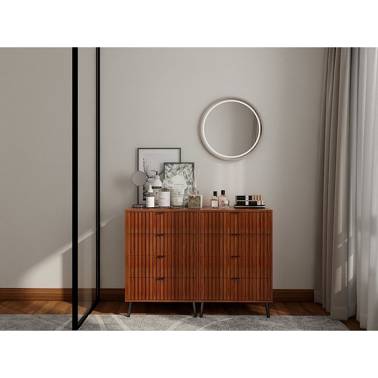 Wooden Chest of Drawers - Spacious Storage Organizer for Bedroom or Living Room, Modern Design with Multiple Compartments,Brown
