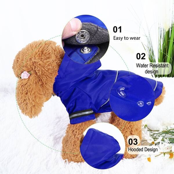 Shop Pet Dog Raincoat Rain Poncho Clothes Puppy Water Resistant