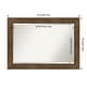 preview thumbnail 19 of 25, Beveled Wood Wall Mirror - Alexandria Rustic Brown Frame Outer Size: 42 x 30 in