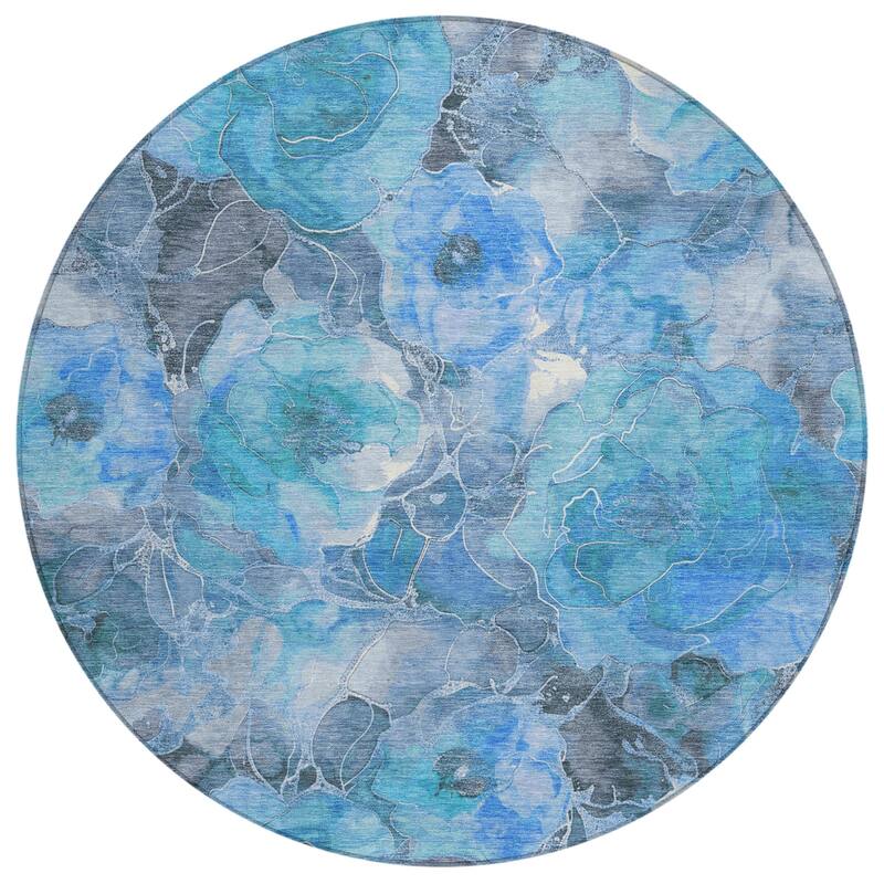 HomeRoots Floral Transitional Rectangle Outdoor Rug