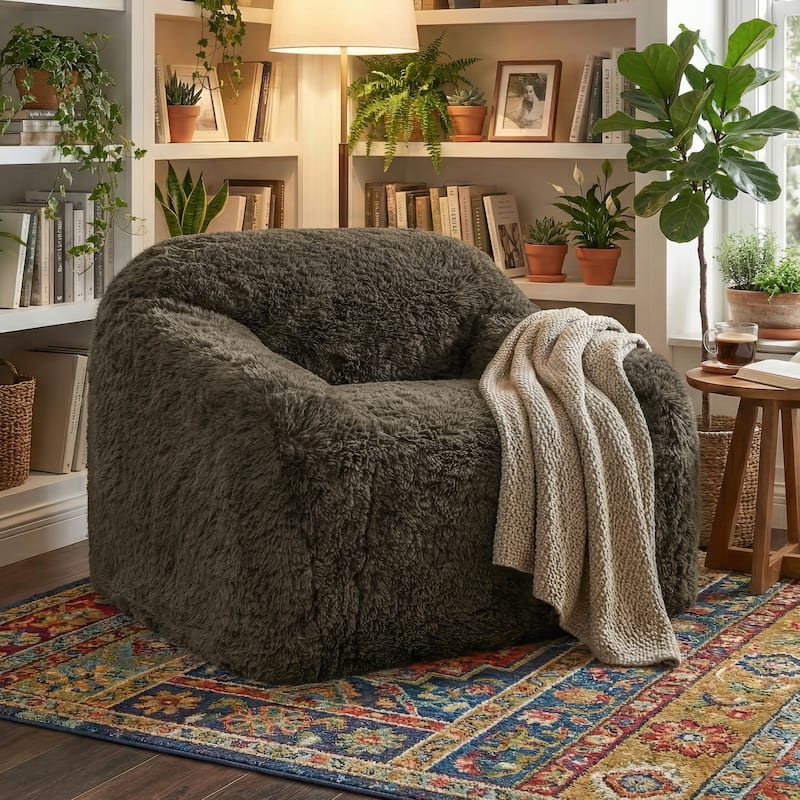 Furniture of America Phael Modern 42-inch Upholstered Foam Compressed Sofa Chair - Cub Brown