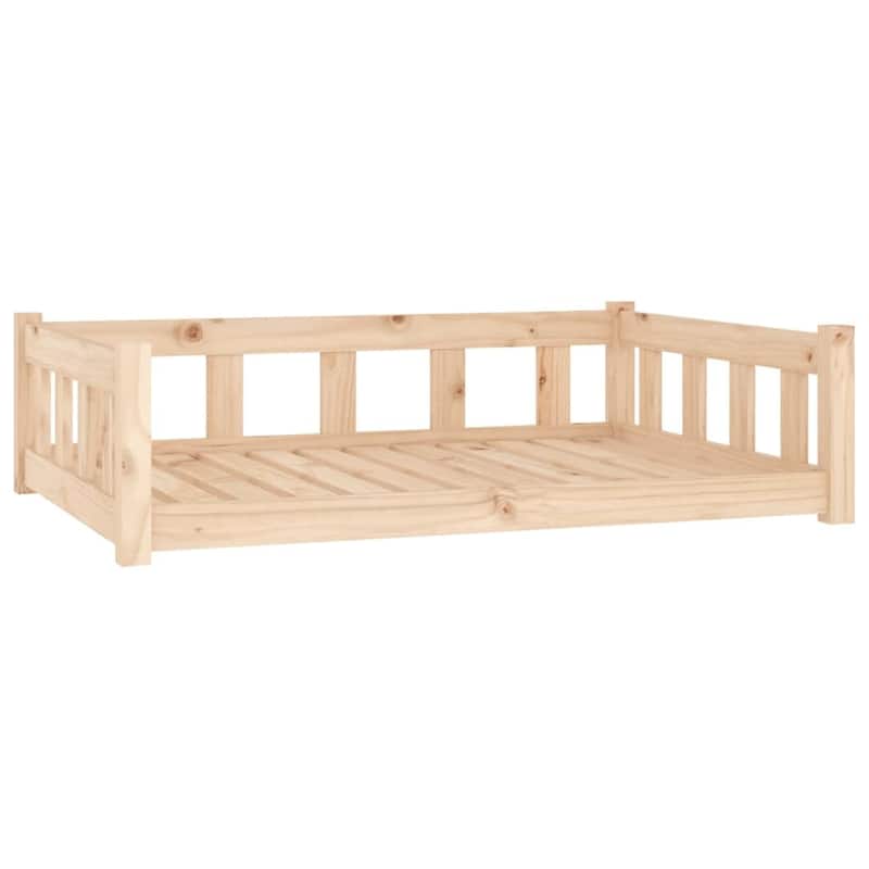vidaXL Dog Bed Natural Pine Solid Pine Wood Large Durable Dog Bed - 29.7 x 41.5 x 11.0