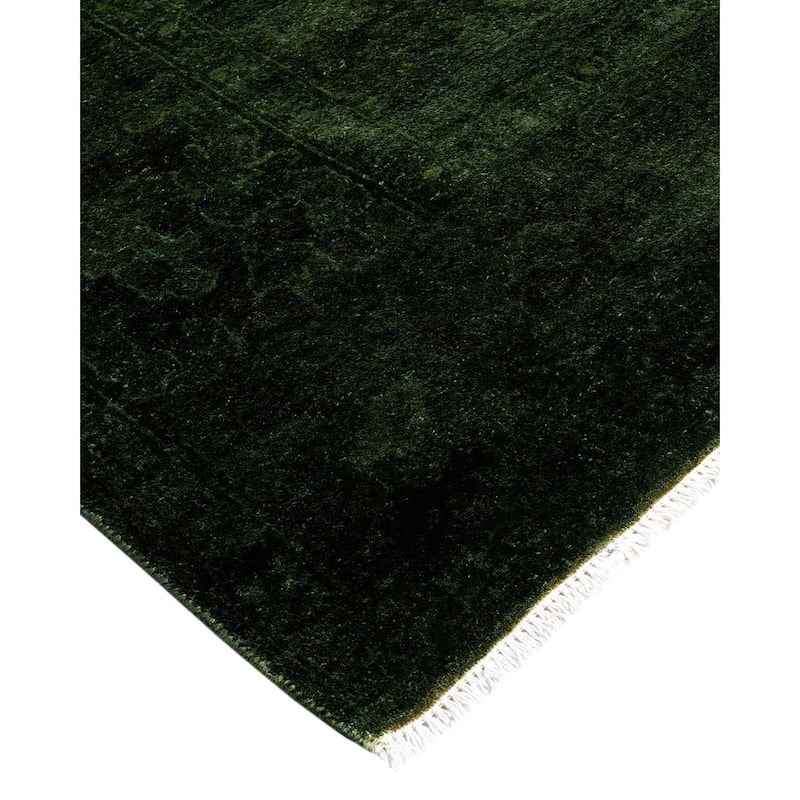 Fine Vibrance One-of-a-Kind Hand-Knotted Area Rug - Green, 5' 2" x 7' 4" - 5' 2" x 7' 4"