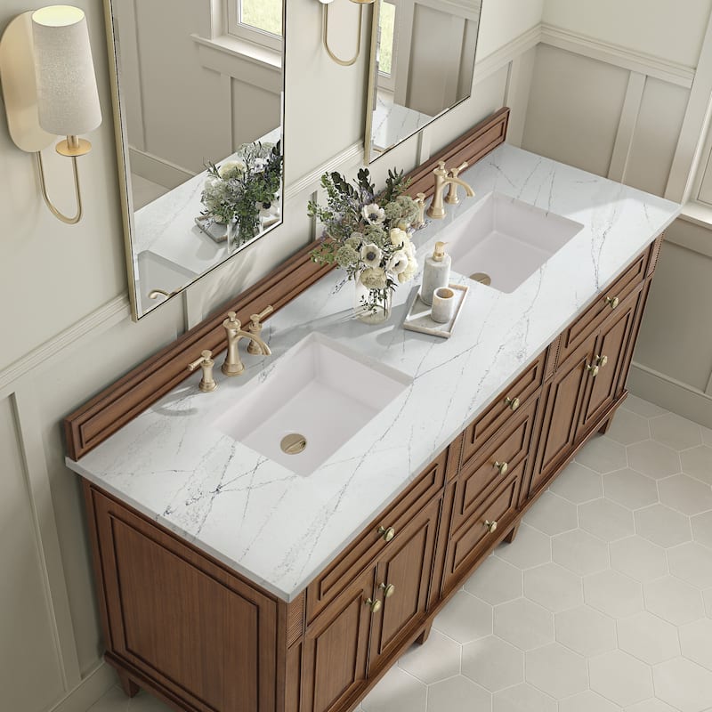 James Martin Vanities 424-V72-3ENC Lorelai 72" Double Basin Wood