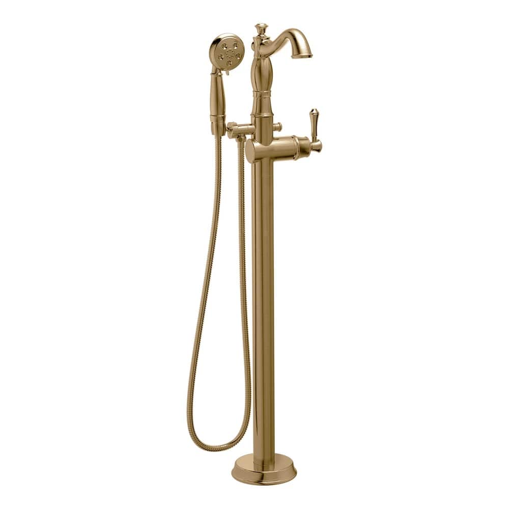 Delta Cassidy Floor Mounted Tub Filler with Personal Hand Shower Less