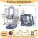 preview thumbnail 6 of 5, 5 in 1 Toddler Slide and Swing Set, Kid Slide for Toddlers Age 1-3, Bus Themed Baby Slide, Playset Playground Blue Gray