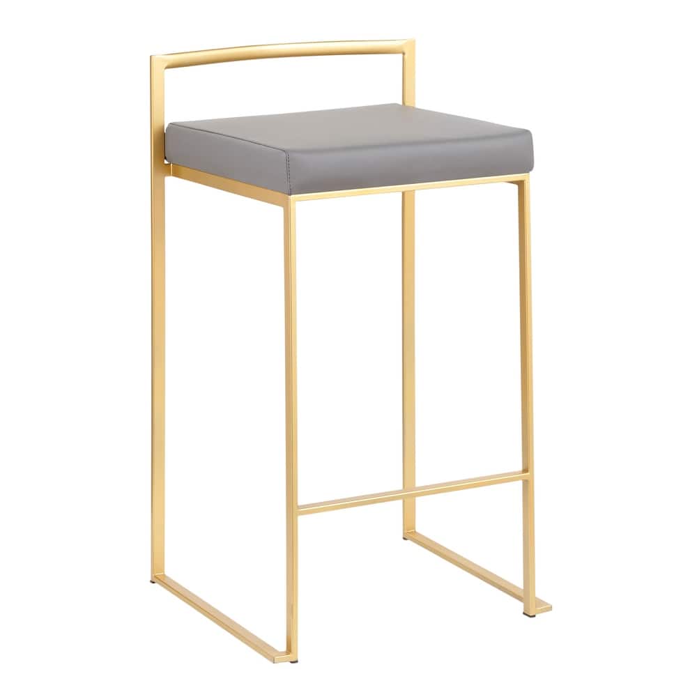 Silver Orchid Forrest Gold Stackable Fully Welded Counter Stool (Set of 3)