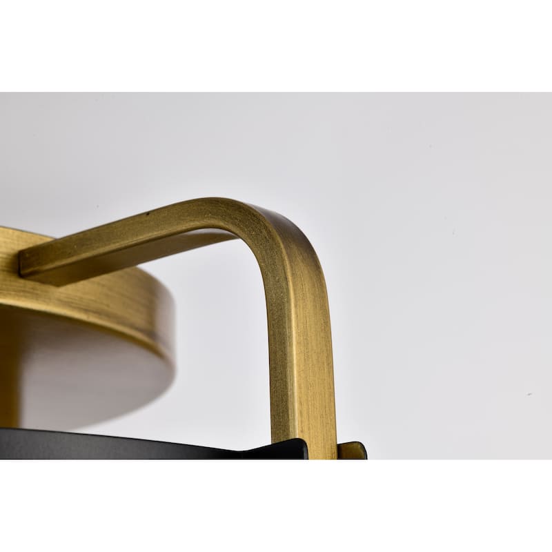 Altos 4 Light Semi Flush - Matte Black and Natural Brass Finish