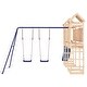 preview thumbnail 15 of 16, vidaXL Swing Set Outdoor Backyard Wooden Playground Equipment for Kids Age 3-8