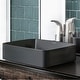 preview thumbnail 2 of 11, Concorde Rectangle Ceramic Vessel Sink, Matte Black