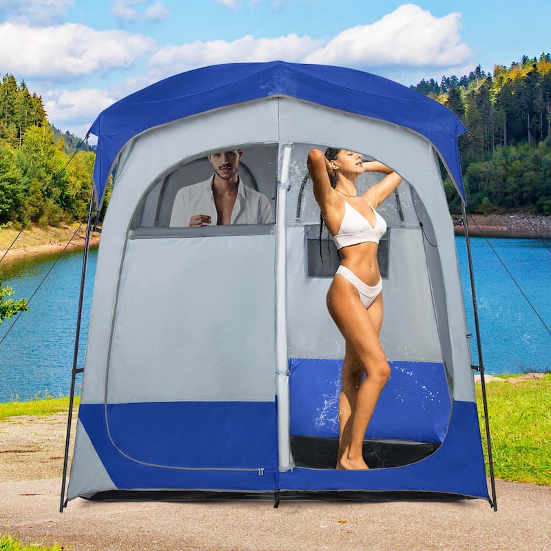 Goplus 2 Room Shower Tent Oversize Privacy Shelter Portable Dressing - See Details